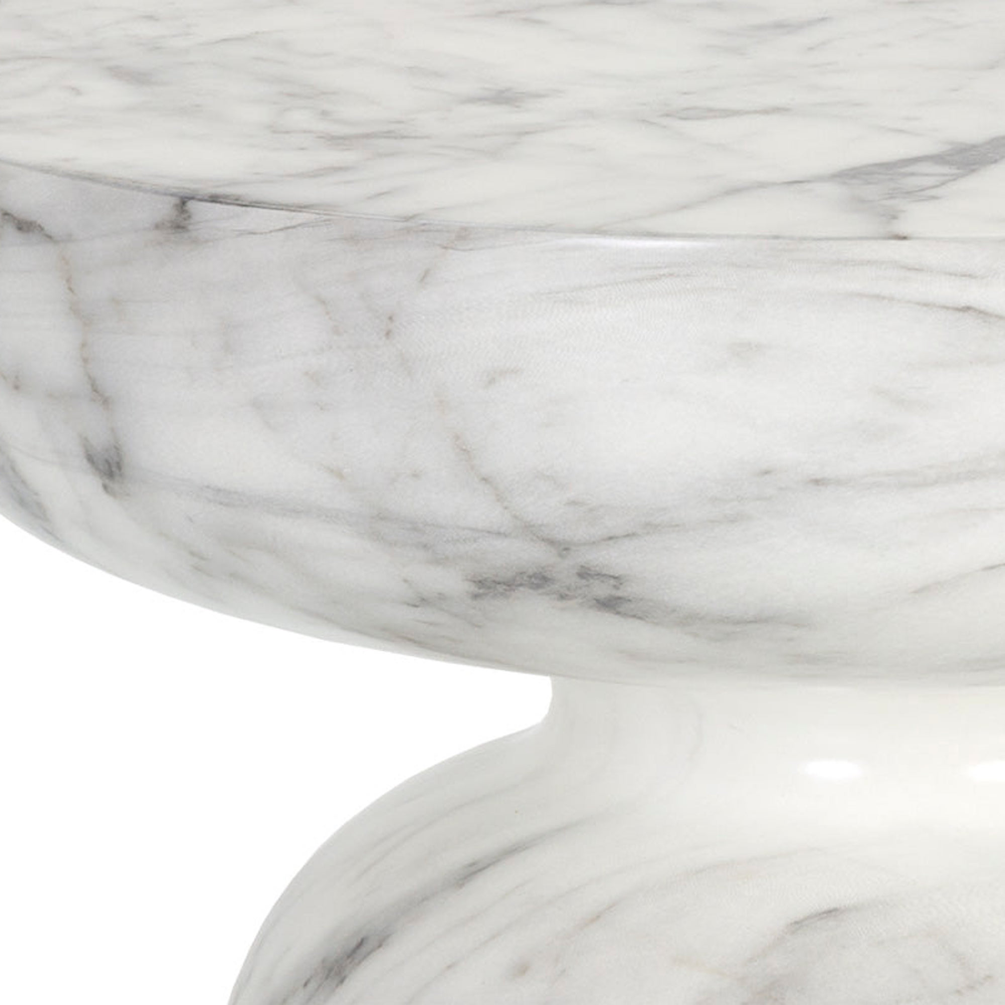 Lucida End Table - White Marble