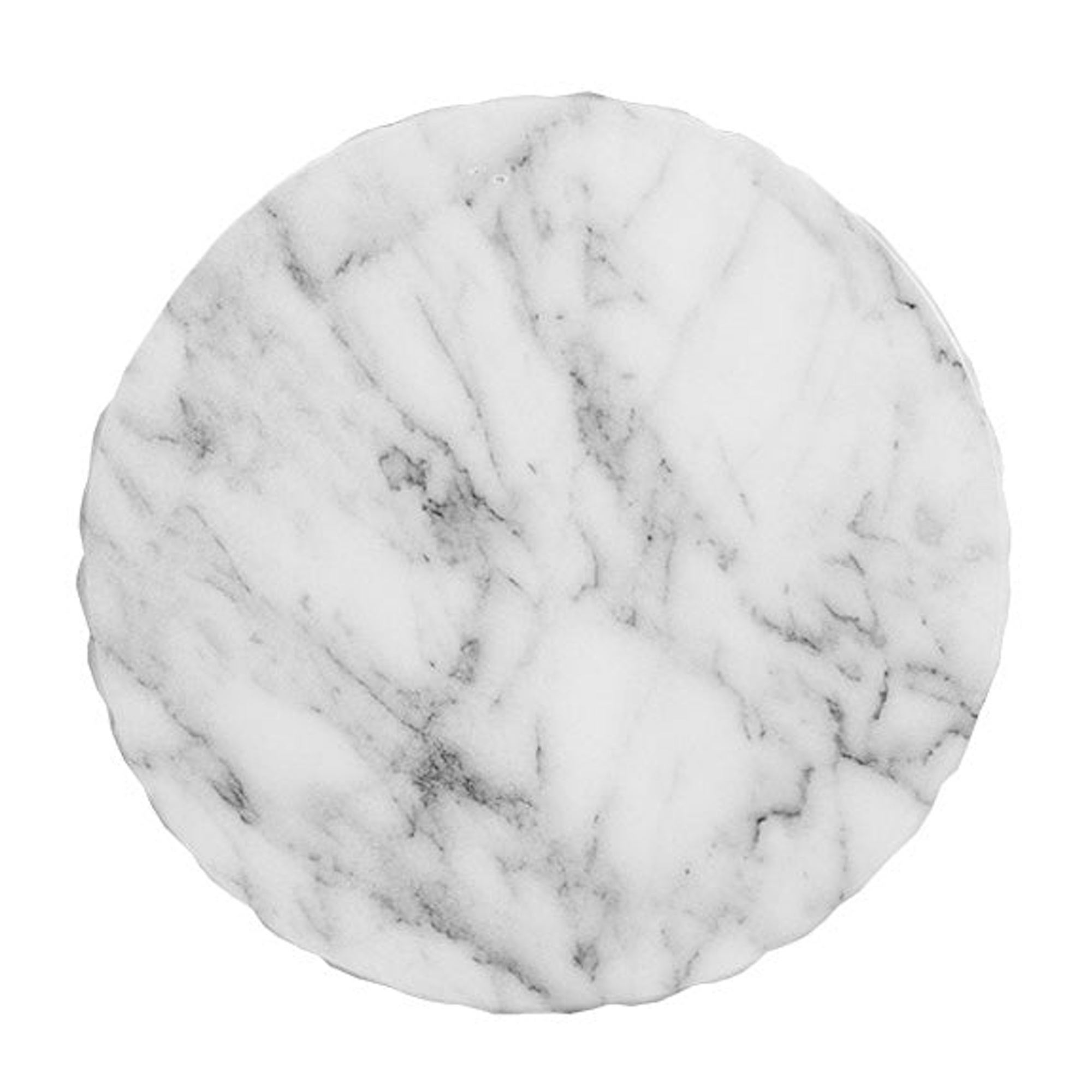 Cara End Table - White Marble Look