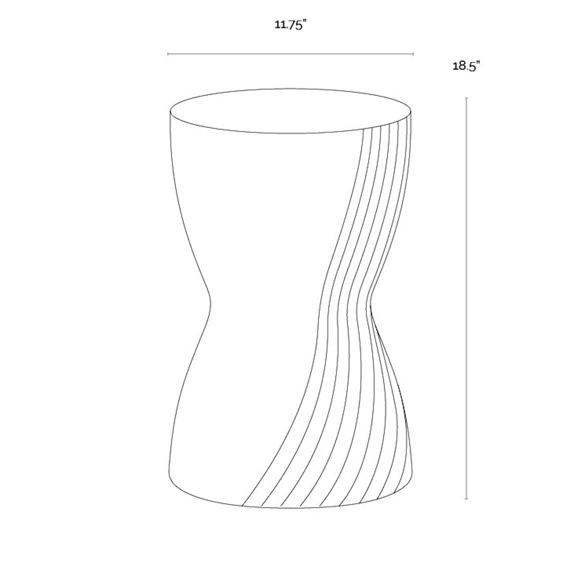 Cara End Table - White Marble Look