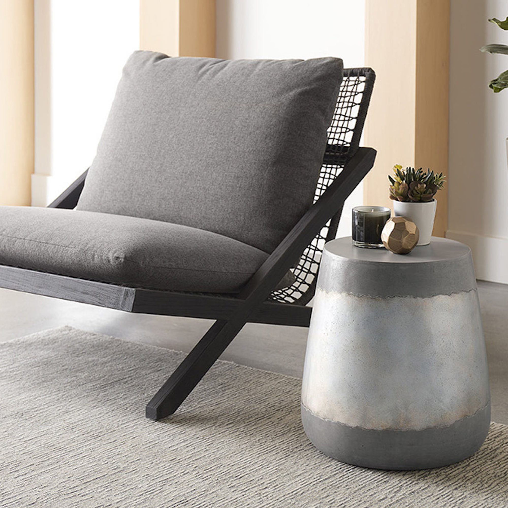 Bari Lounge Chair - Charcoal