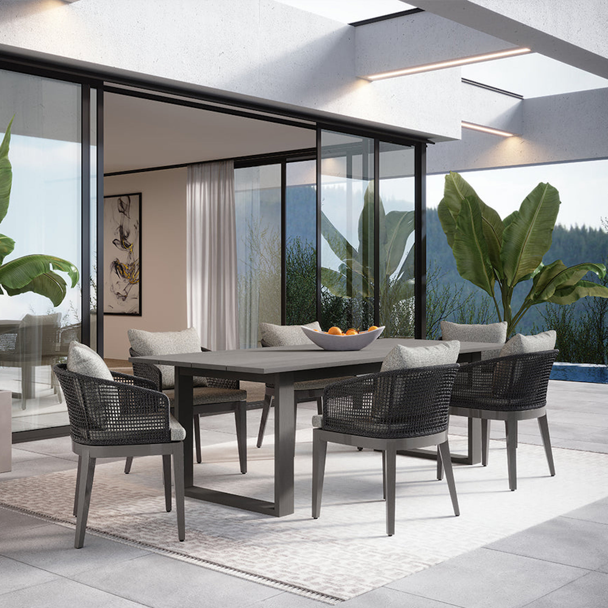 Capri Dining Armchair - Smoke Grey
