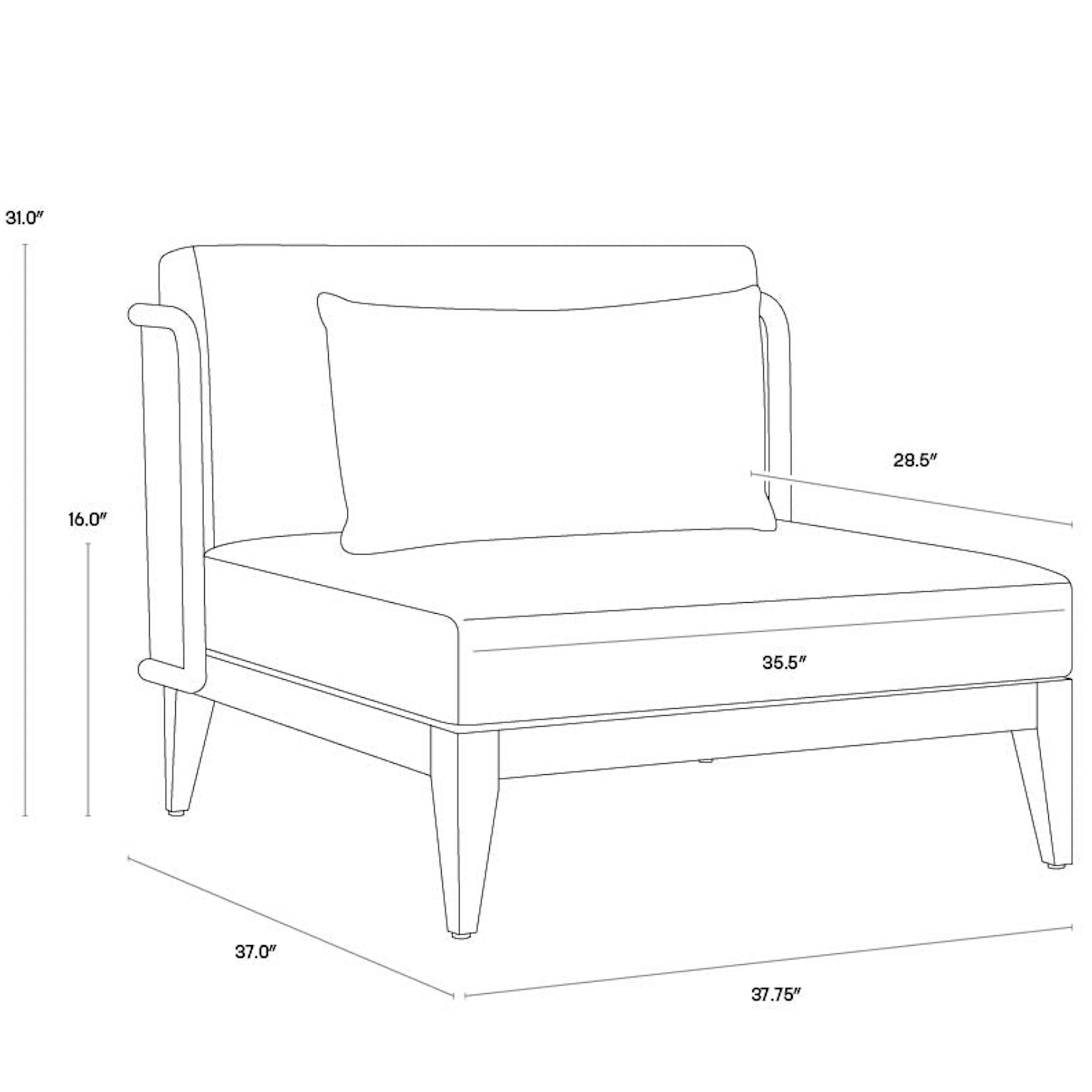 Ibiza Armless Chair - Natural