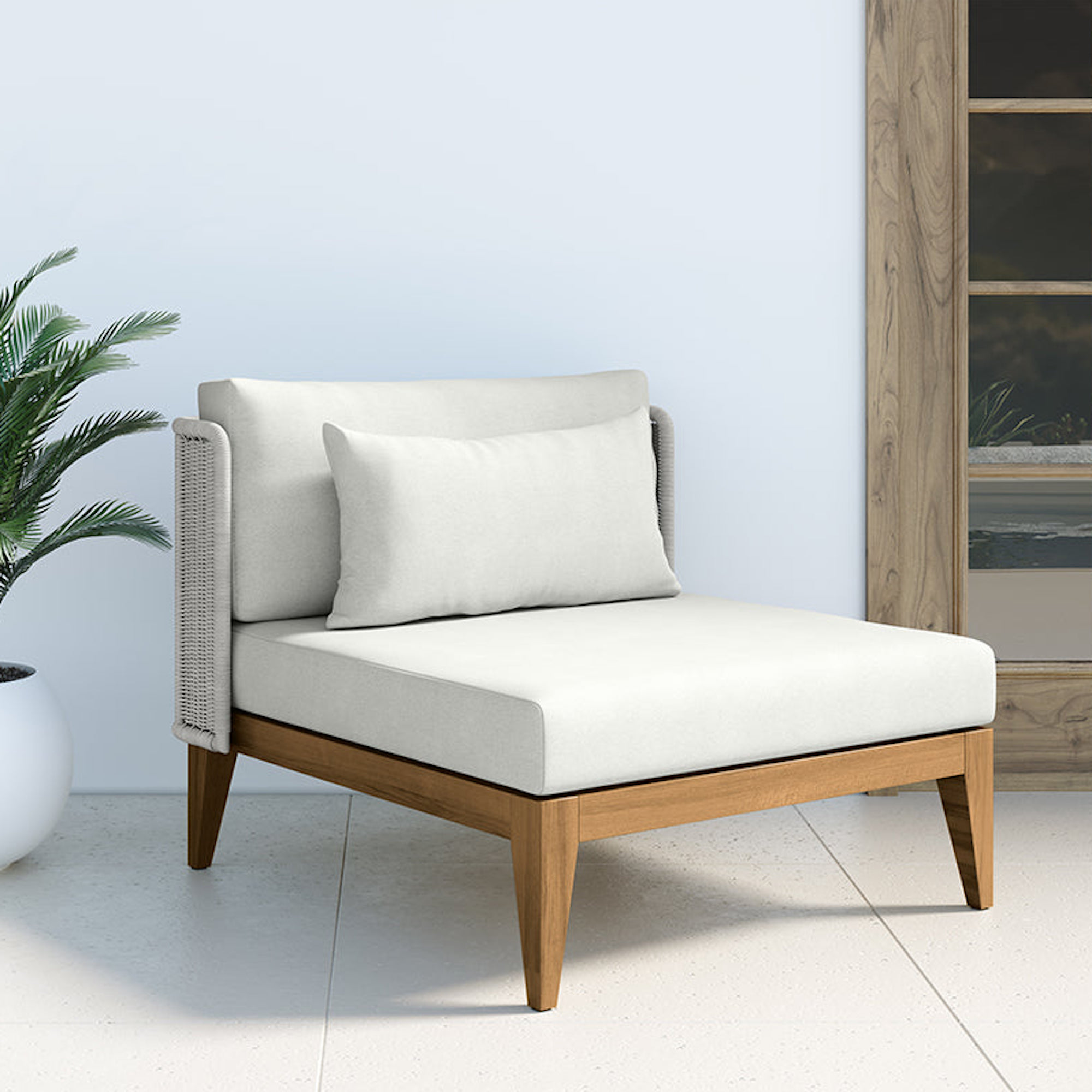 Ibiza Armless Chair - Natural