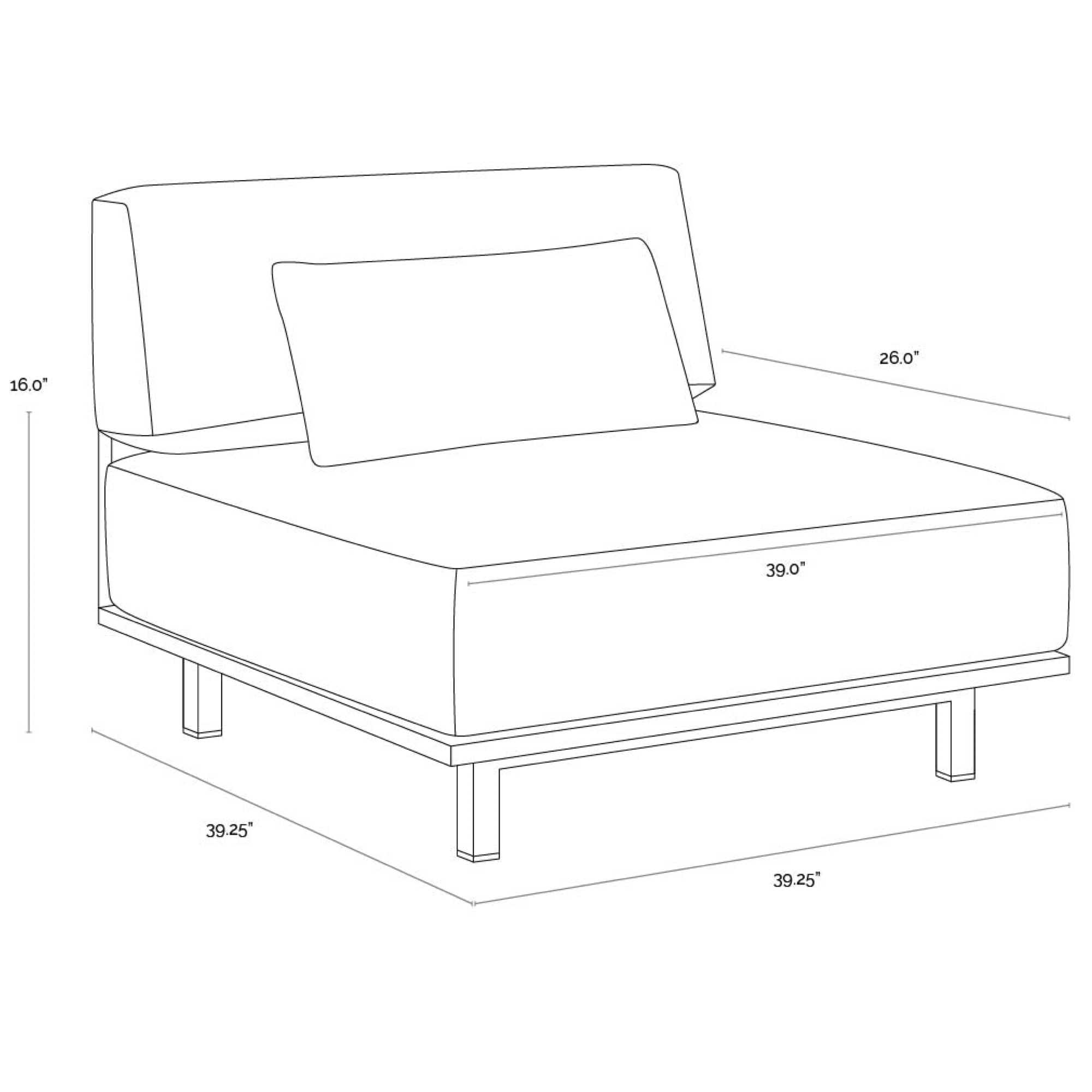 Geneve Modular - Armless Chair