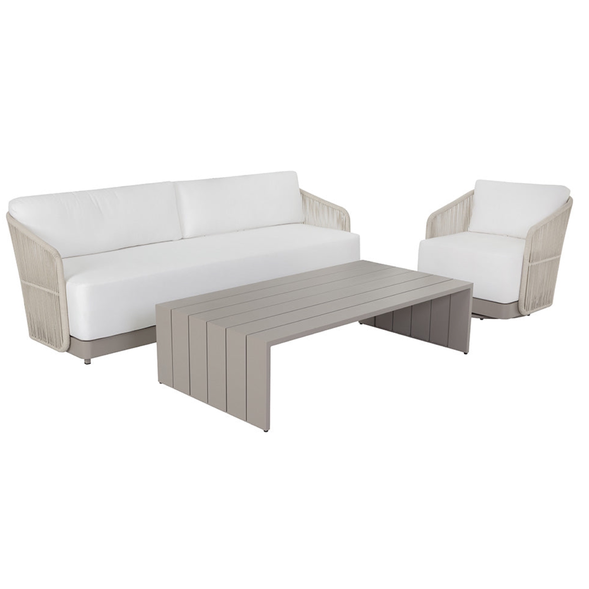 Allariz Swivel Armchair - Greige