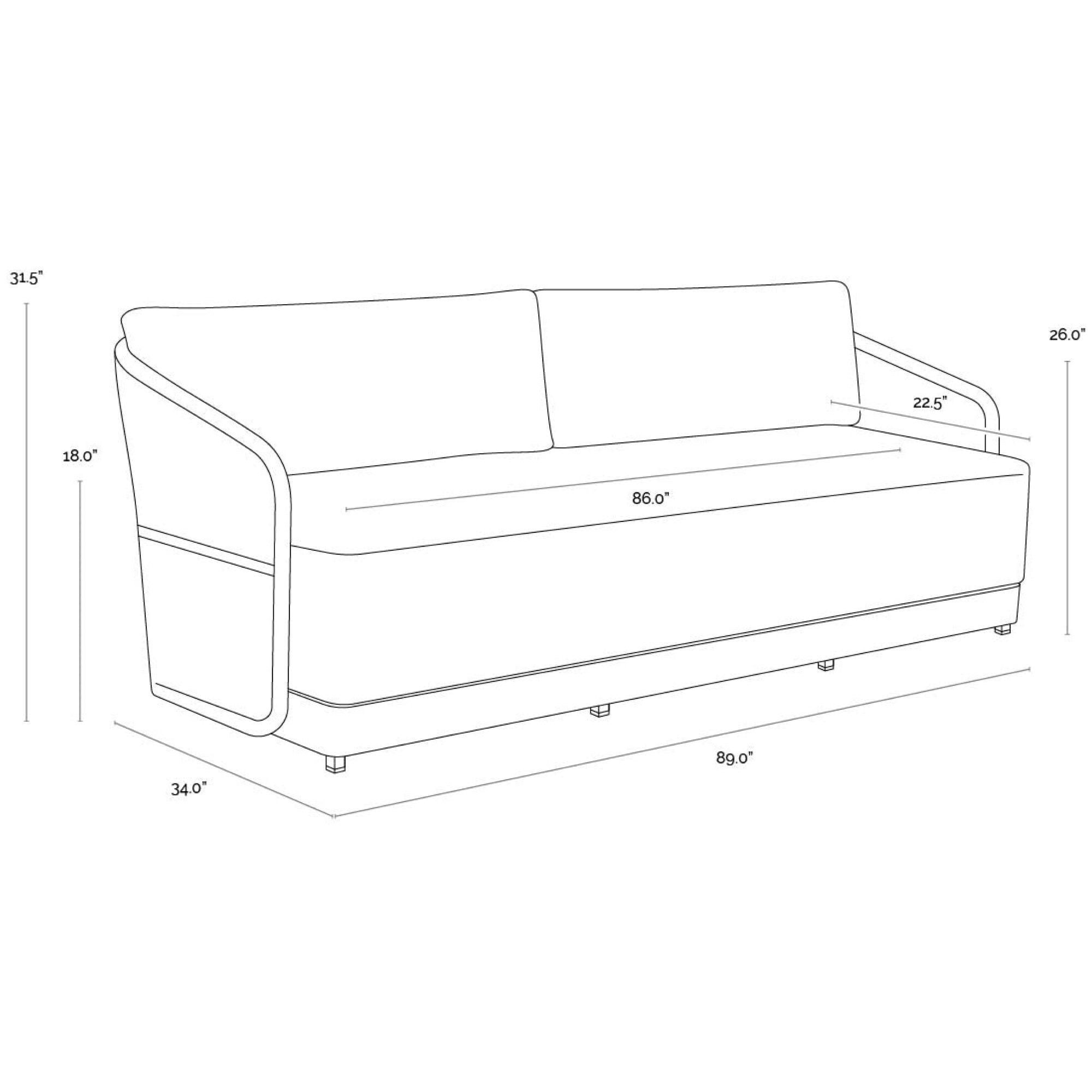 Allariz Sofa - Warm Grey