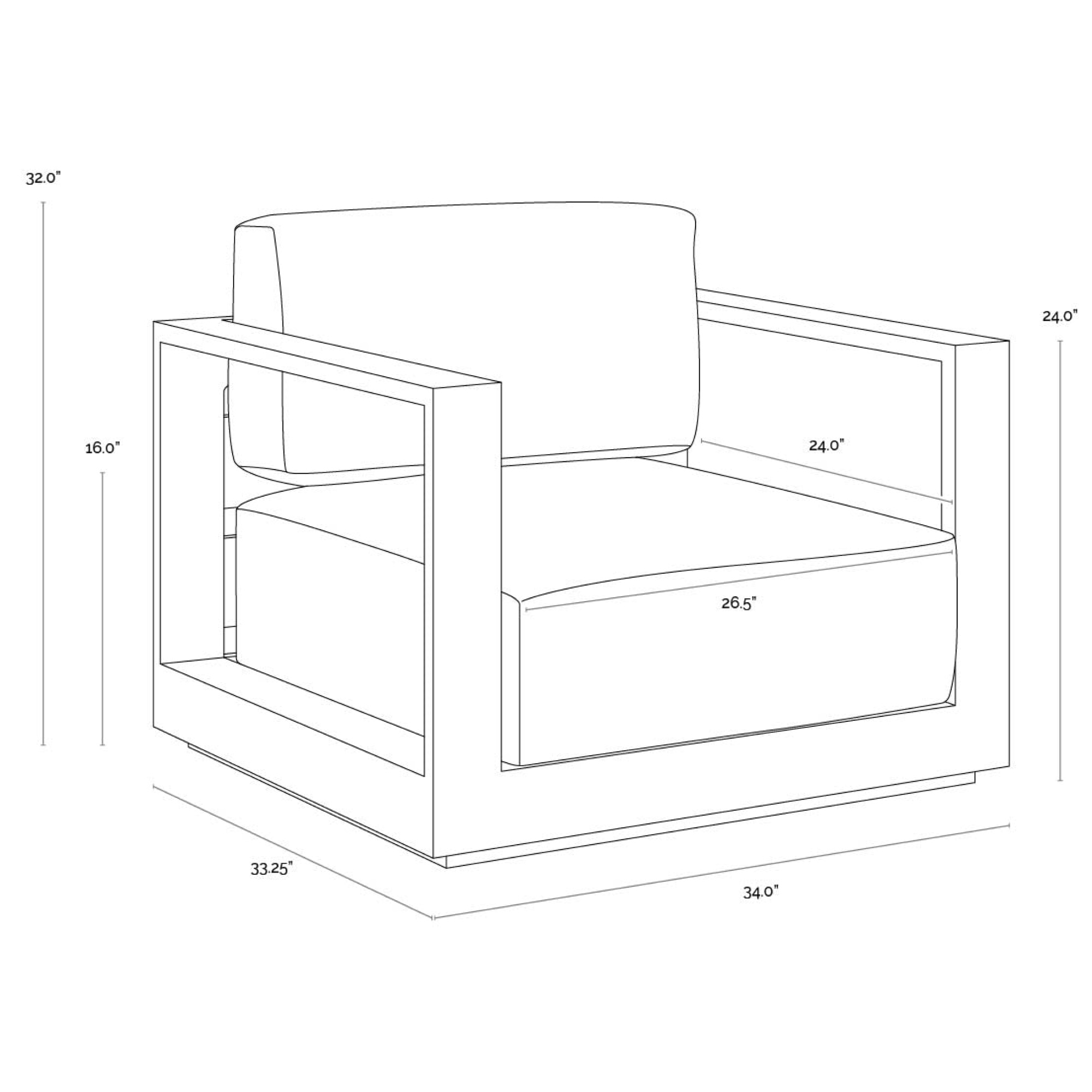 Tavira Armchair - Charcoal