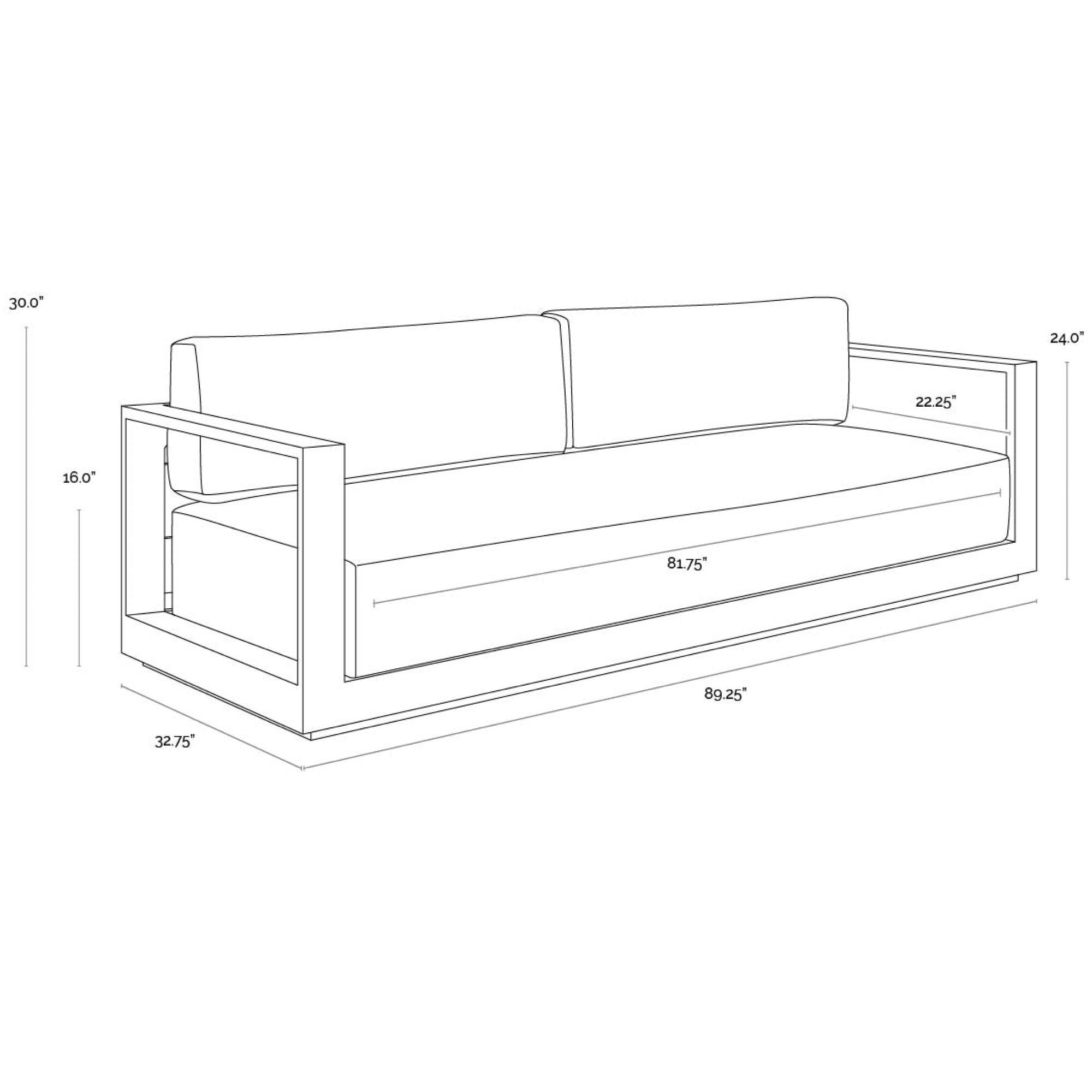 Tavira Sofa - Charcoal