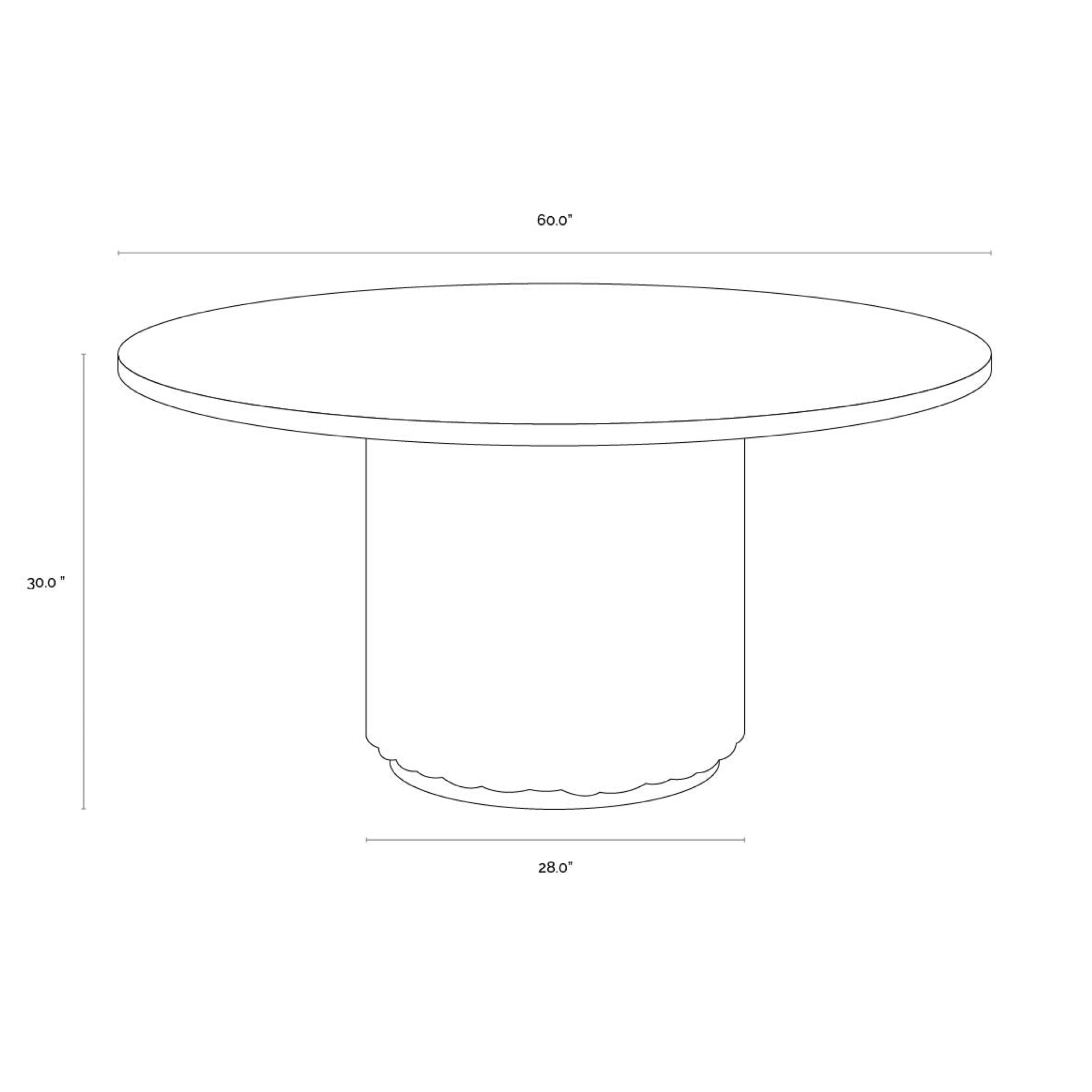 Riviera Dining Table - 60" - Round