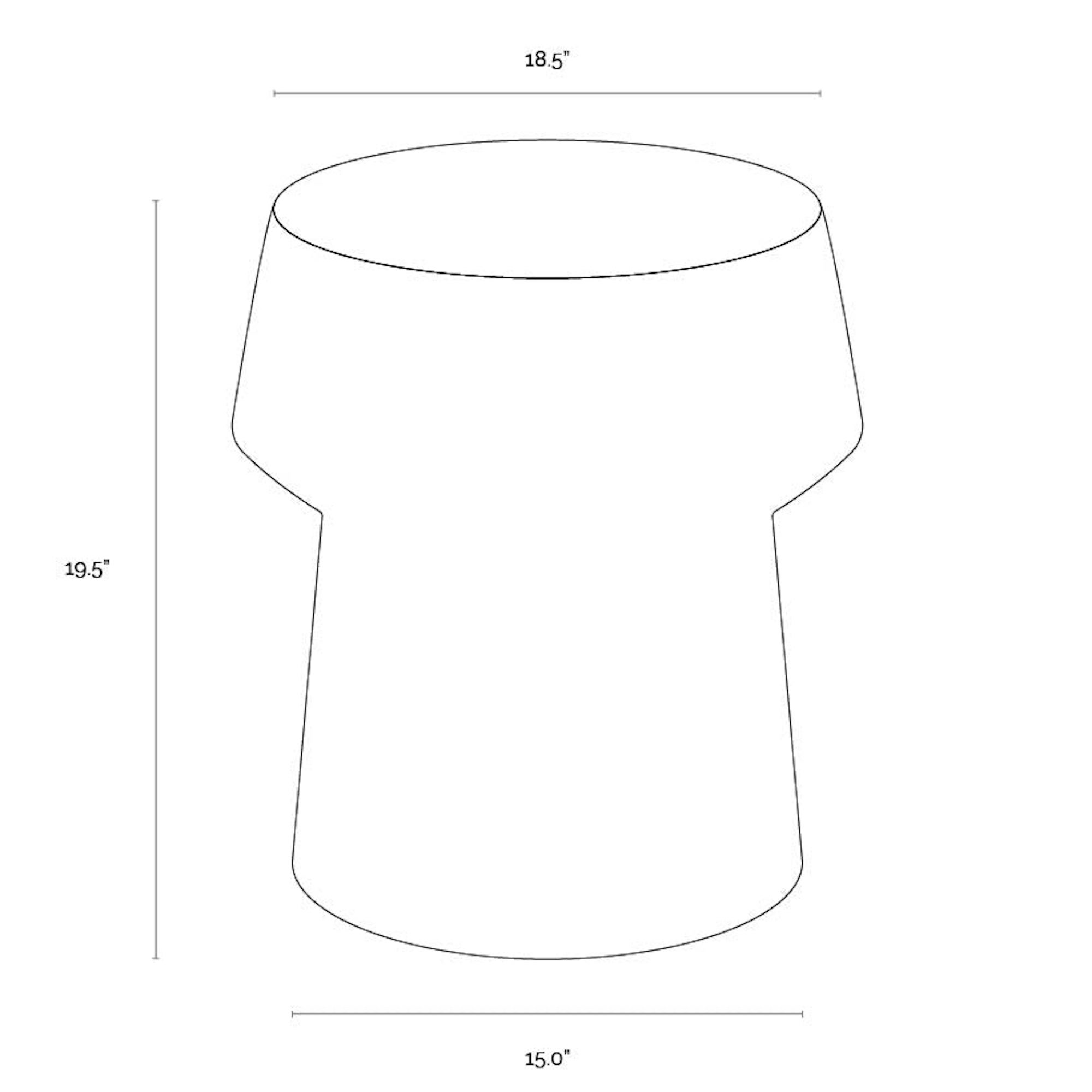 Brie End Table - Dark Emperador