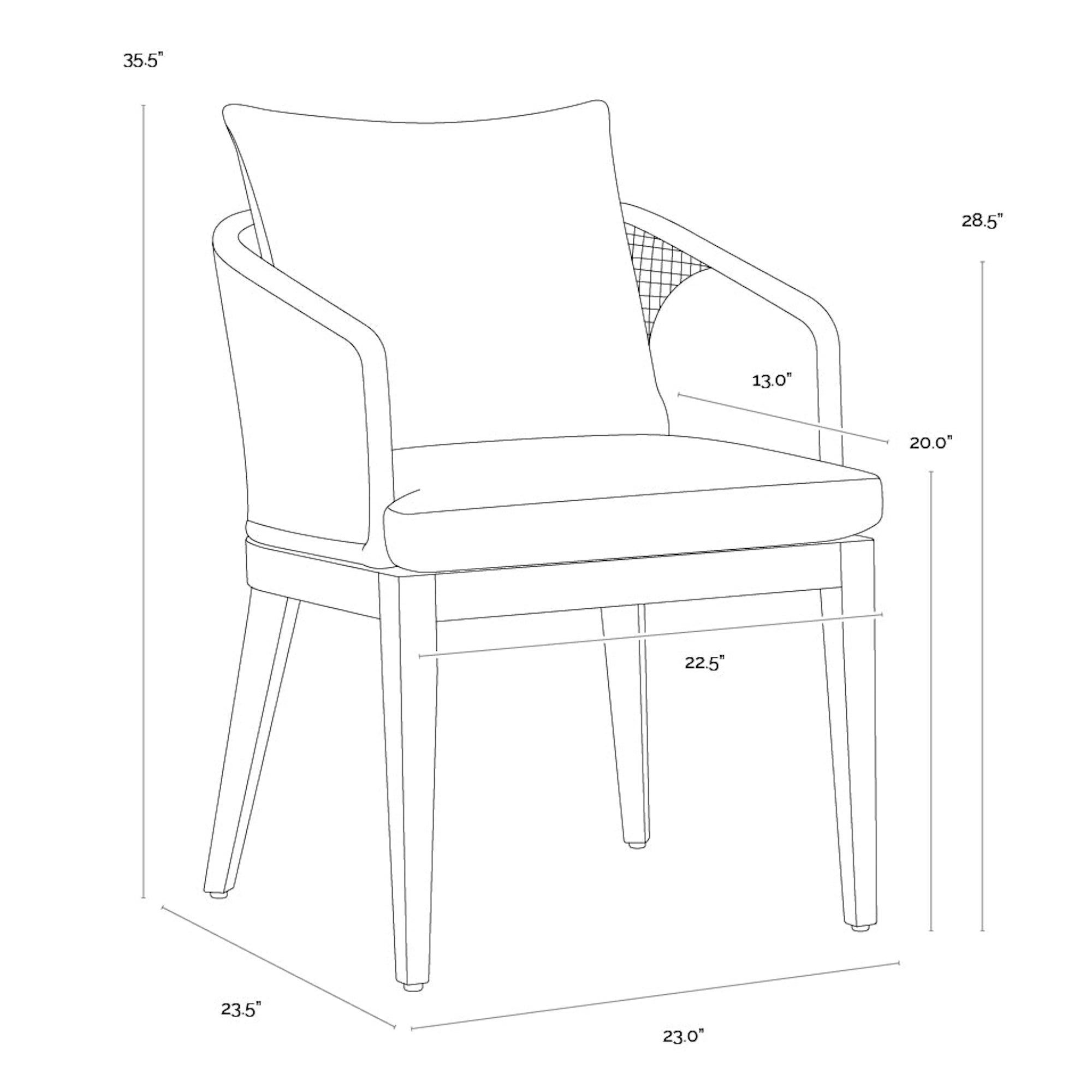 Capri Dining Armchair - Drift Brown