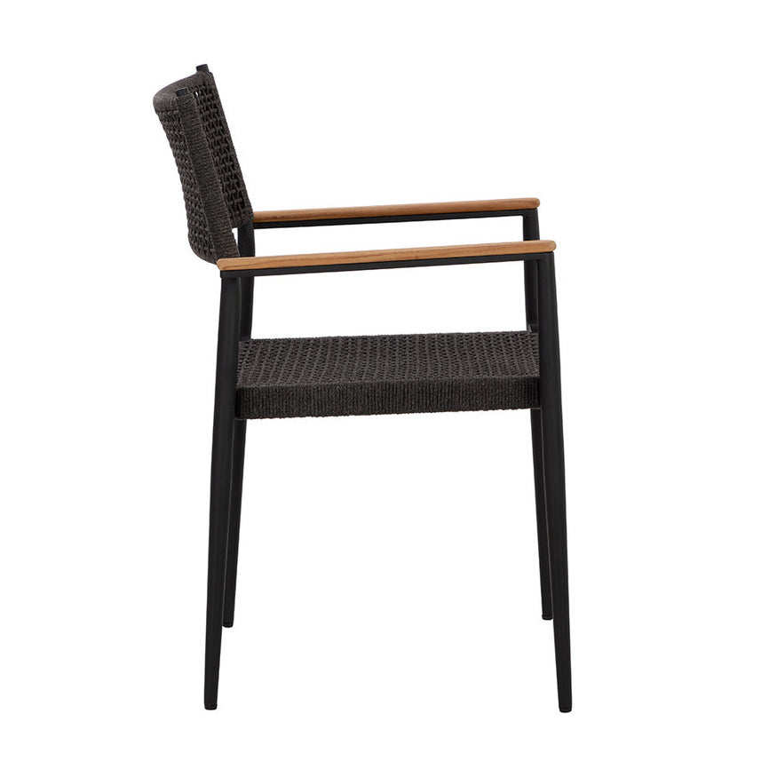Nava Stackable Dining Armchair - Black