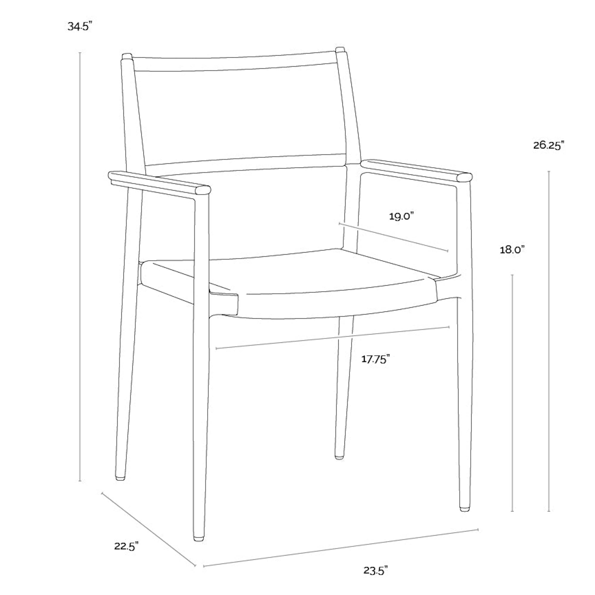 Nava Stackable Dining Armchair - Black
