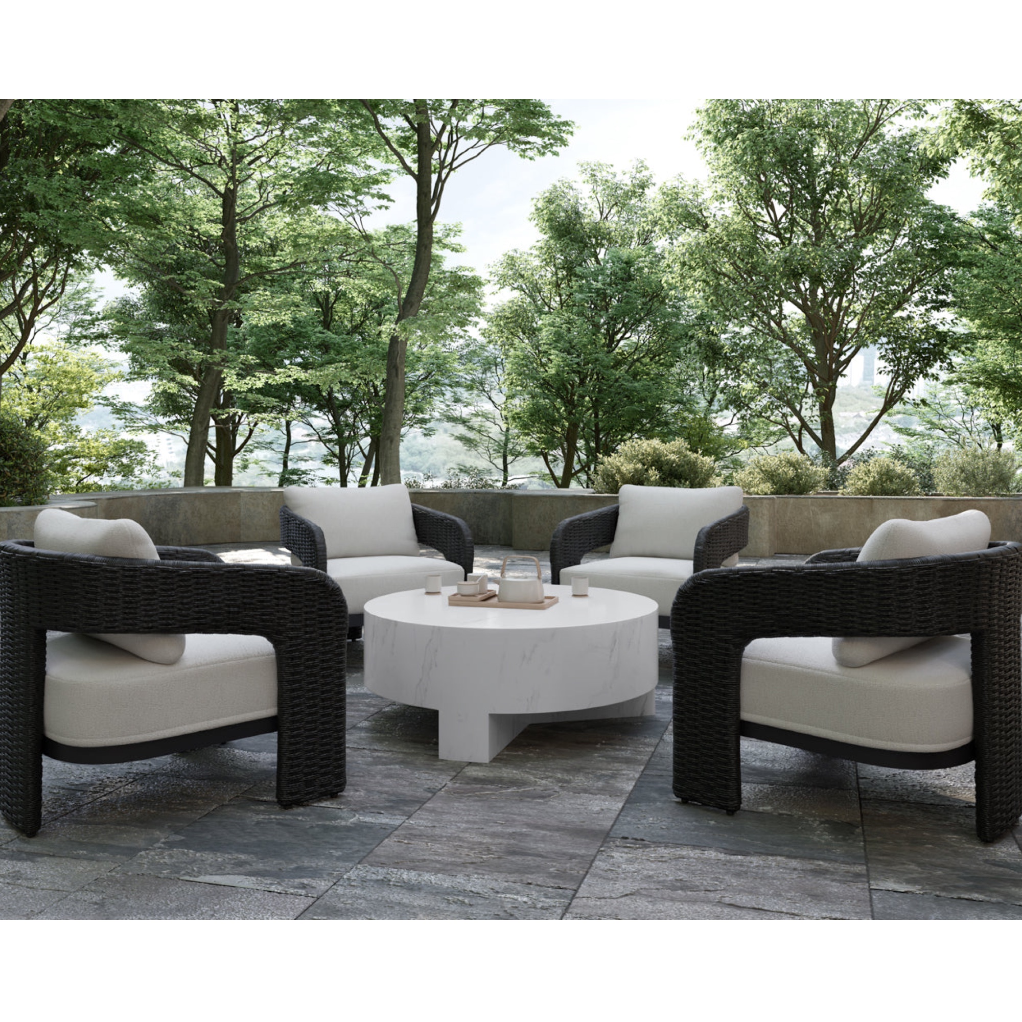 Pylos Lounge Chair - Black