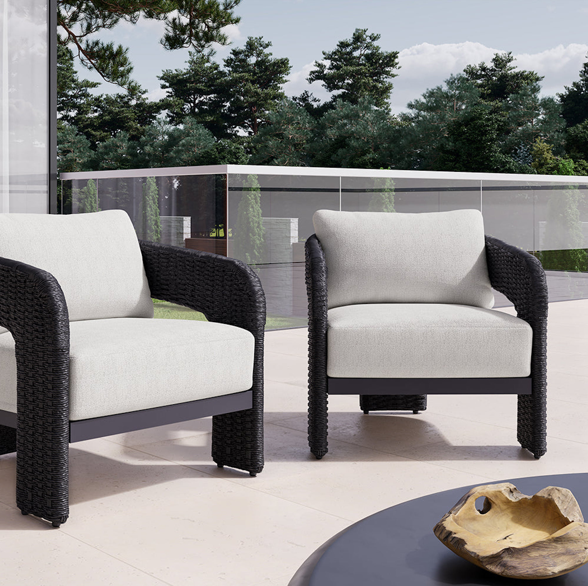 Pylos Lounge Chair - Black