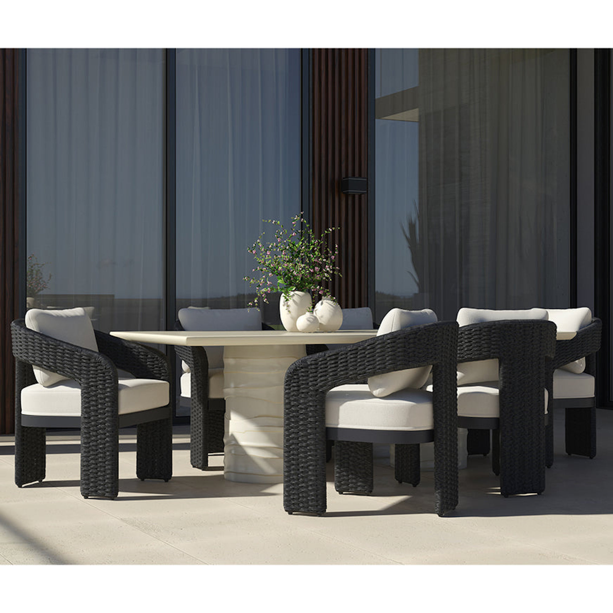 Pylos Dining Armchair - Black