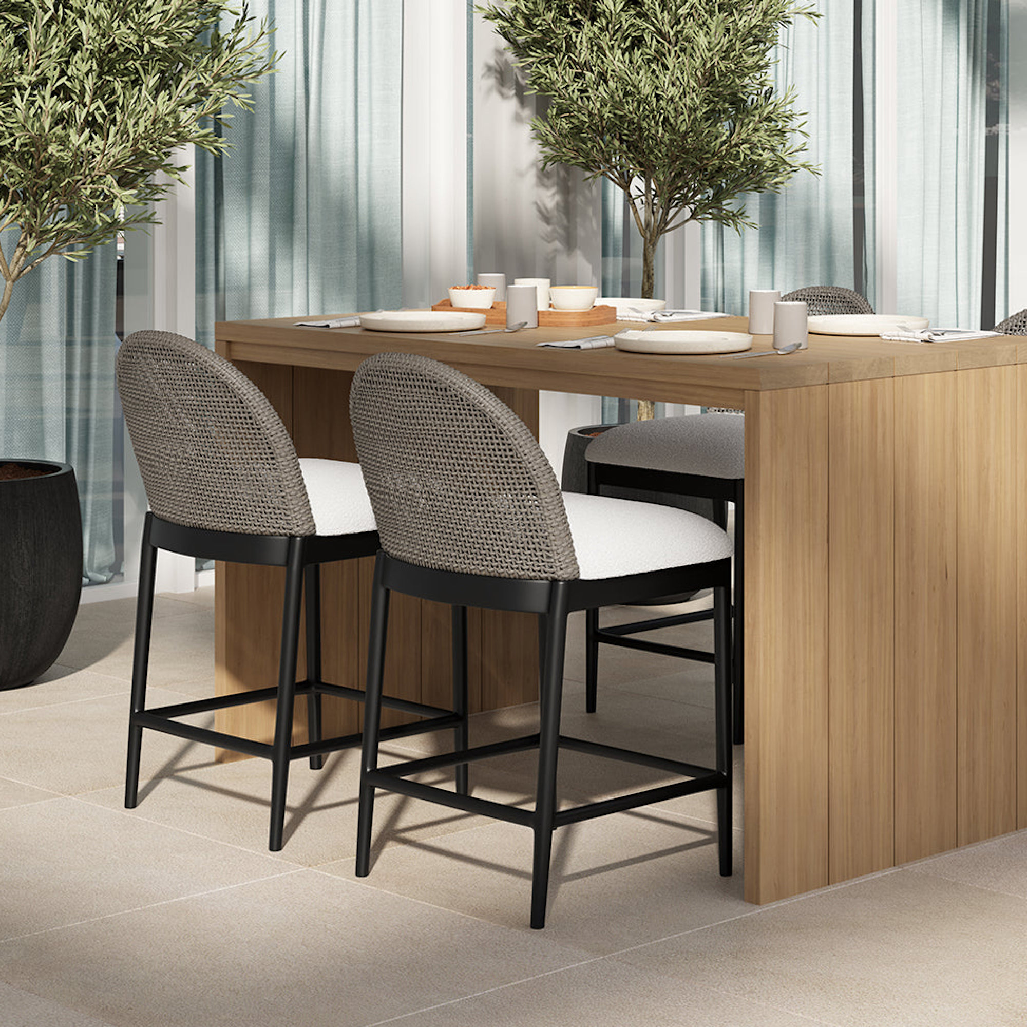Calandri Counter Stool - Black