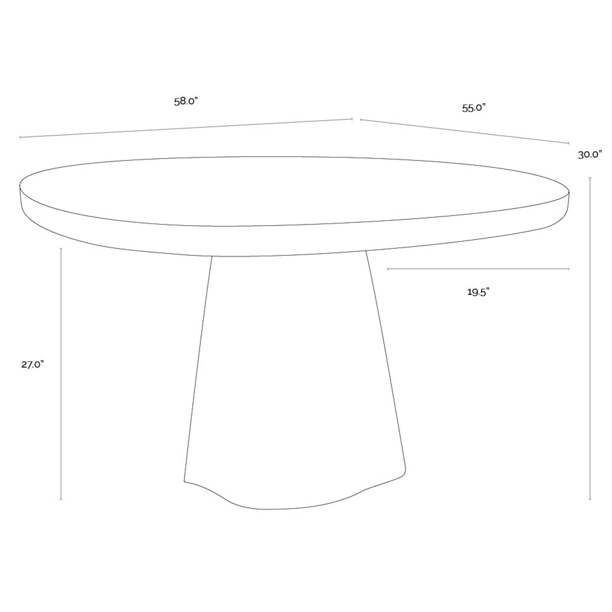 Celica Dining Table - Black 55"