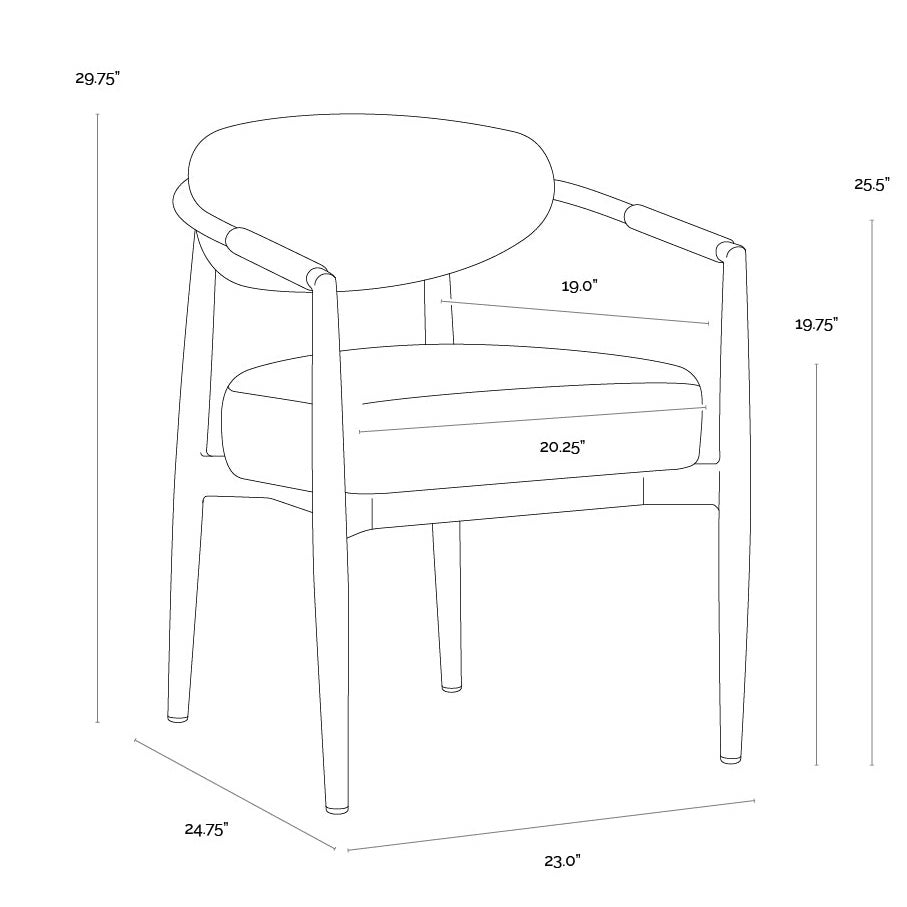 Marita Dining Armchair - Greige