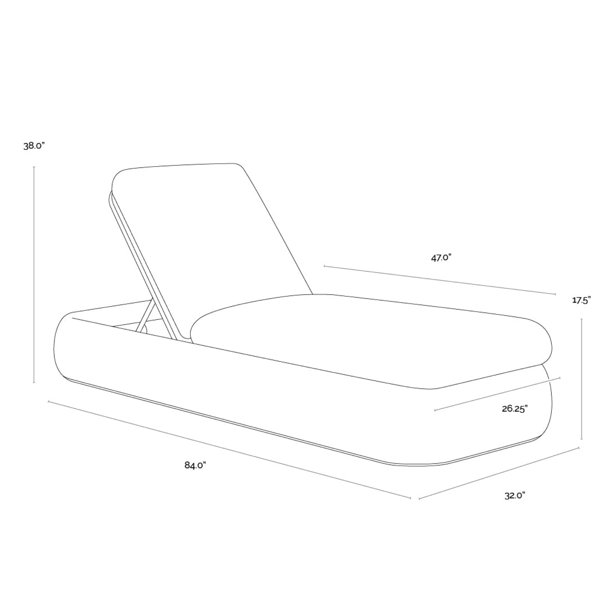 Barcelona Lounger - Grey