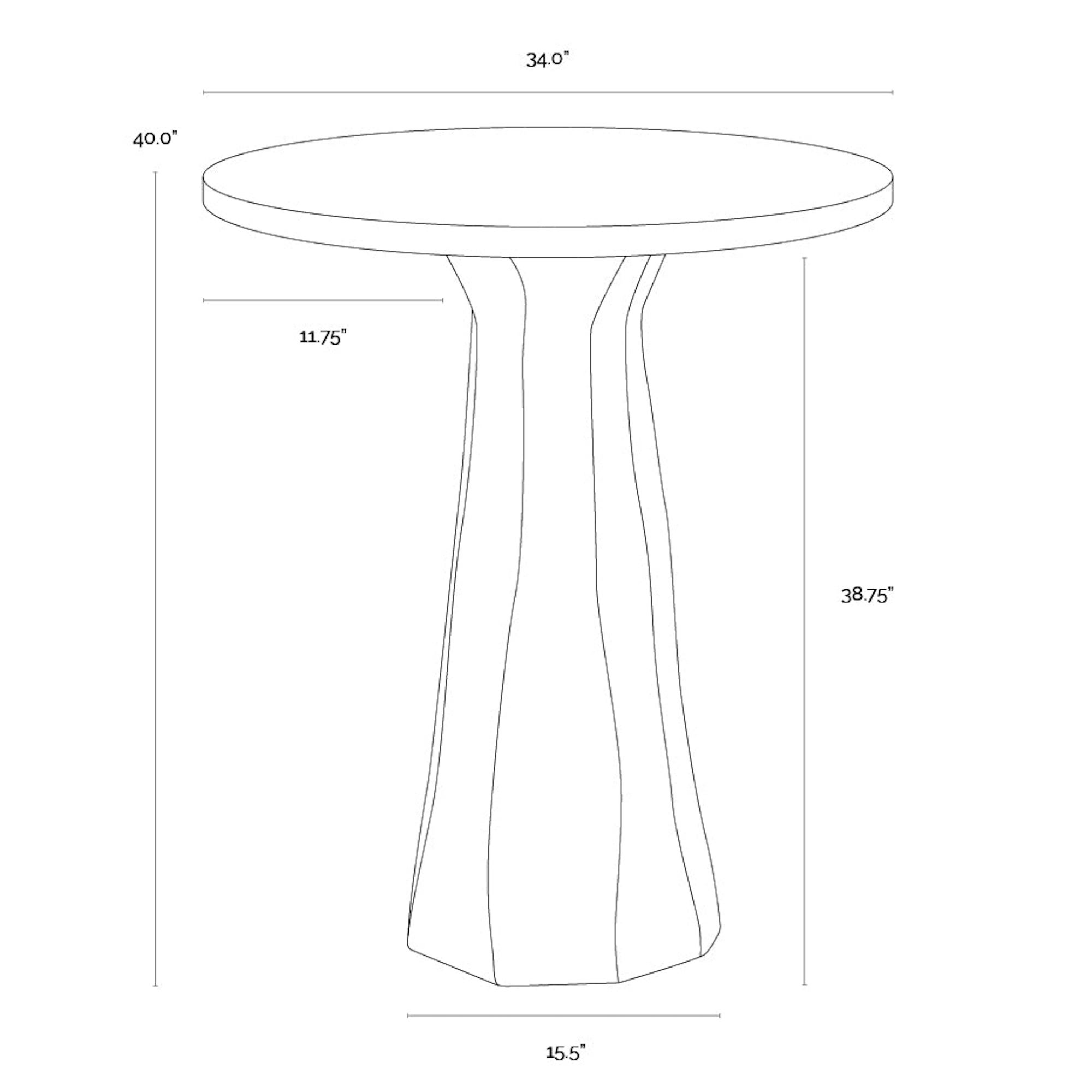 Kliff Bar Table - Travertine Look