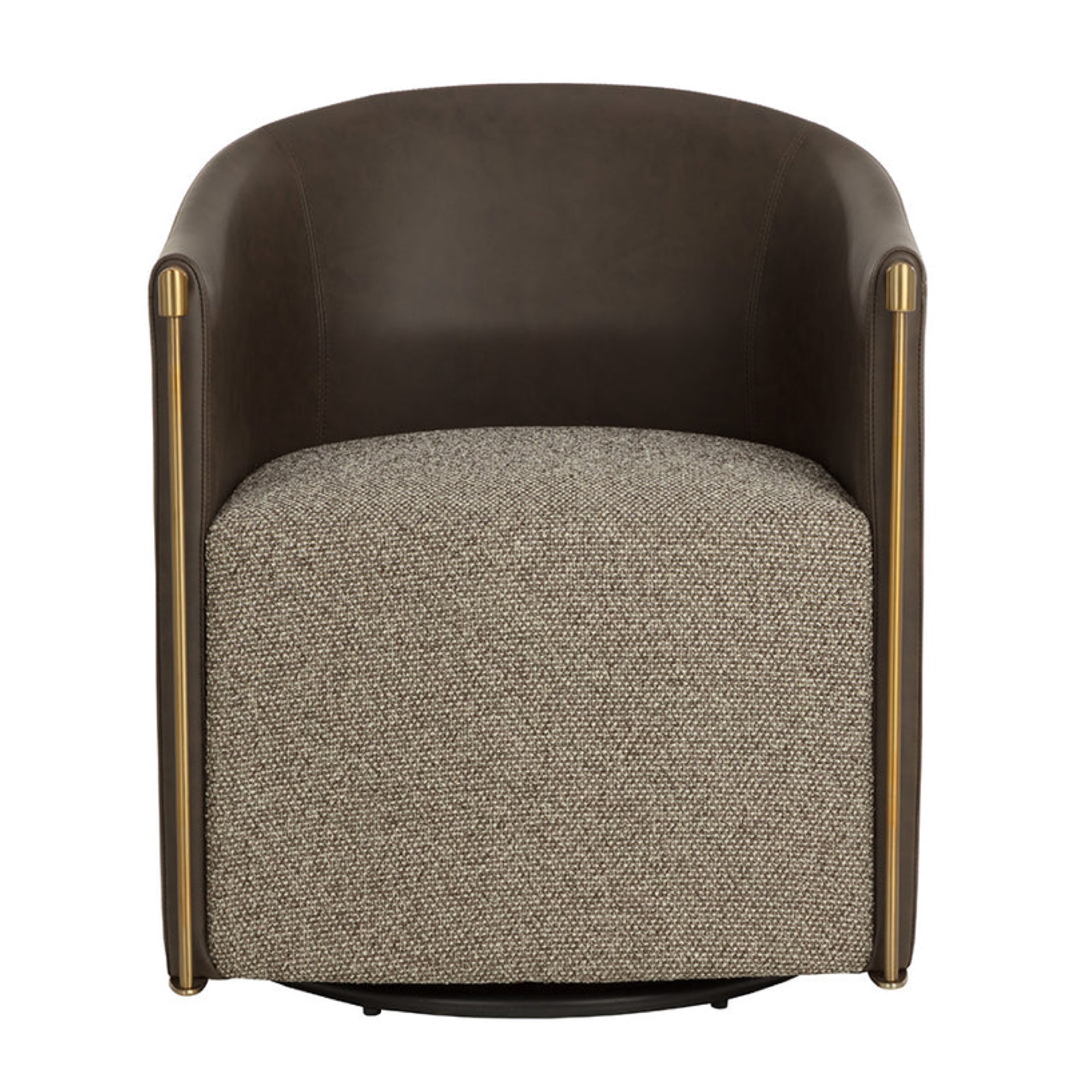 Leontine Swivel Lounge Chair - Espresso