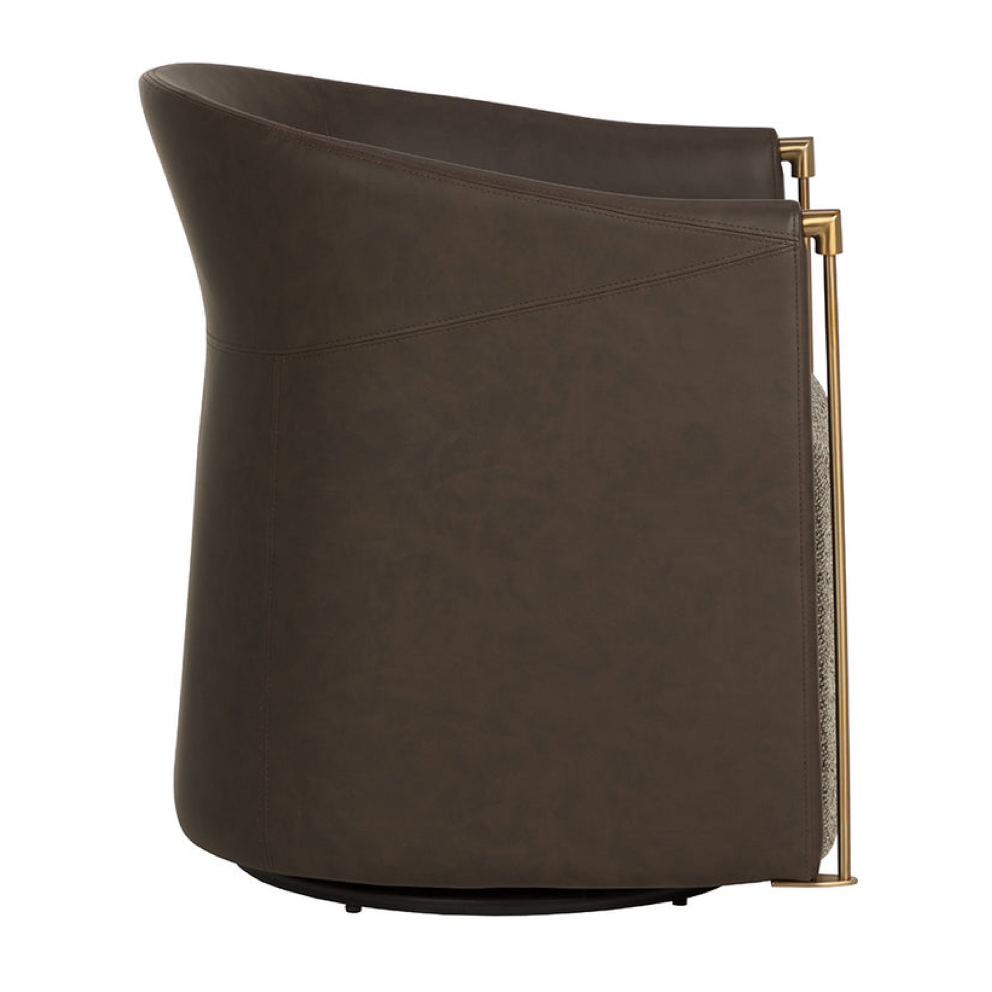Leontine Swivel Lounge Chair - Espresso