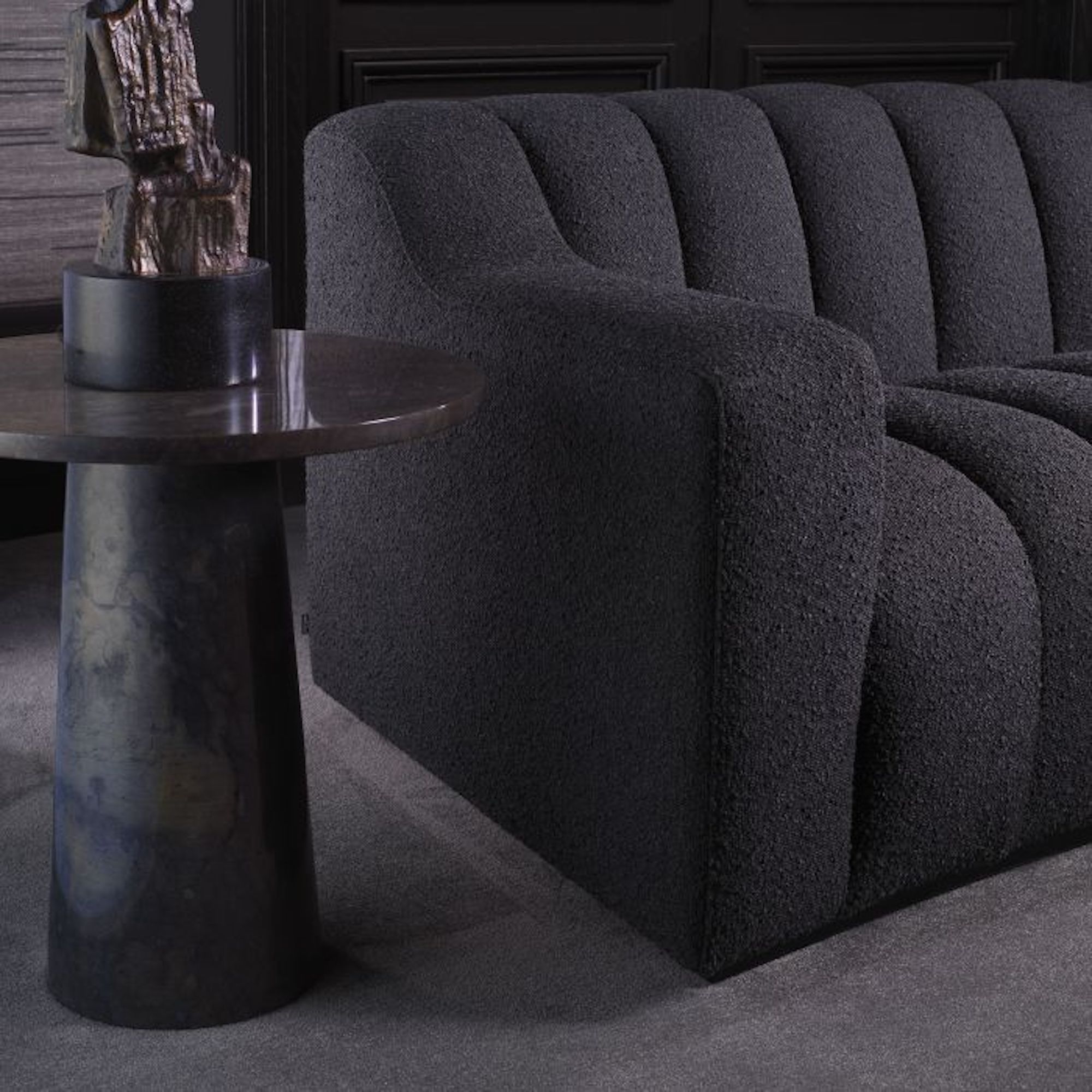 Terry SIDE TABLES - Grey marble