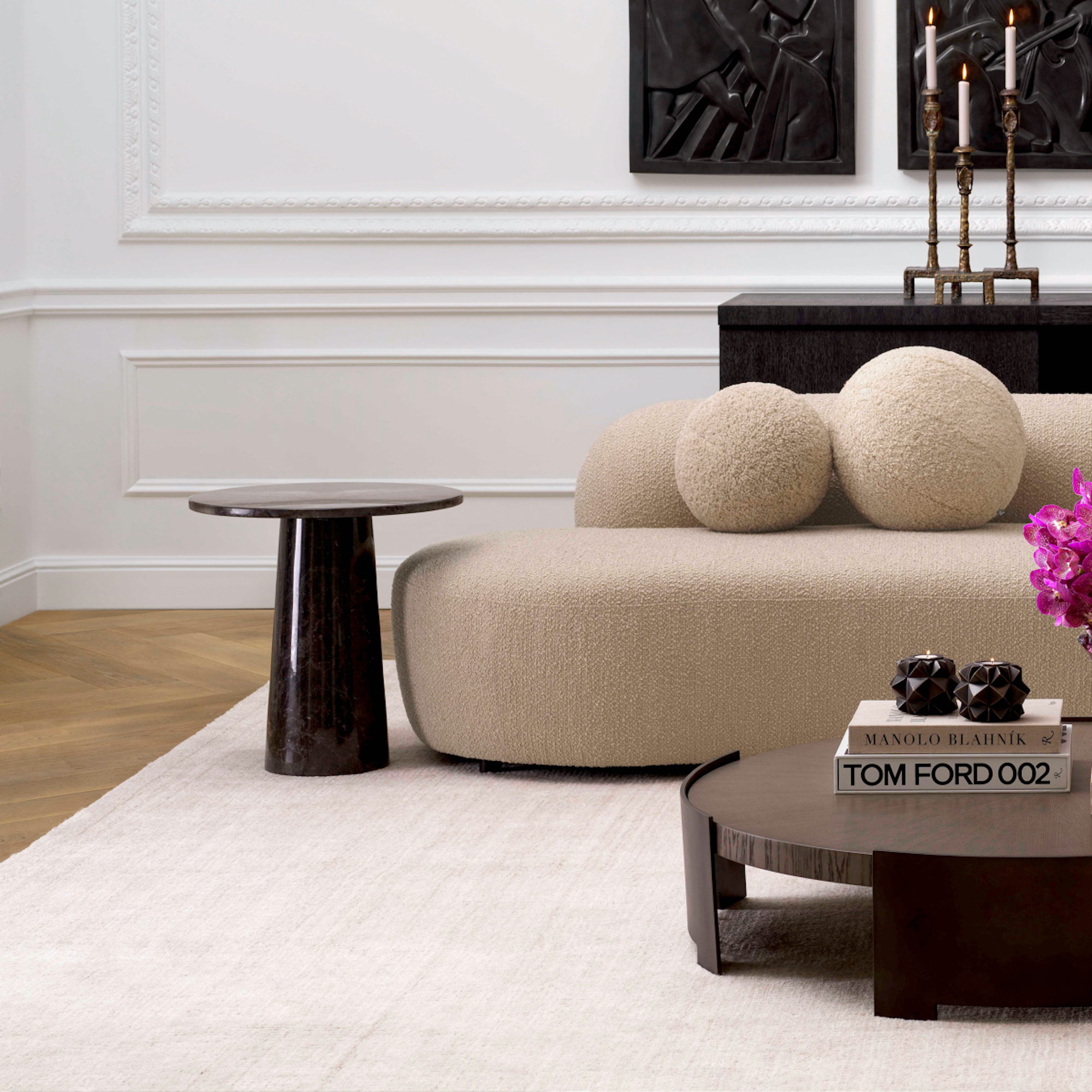 Terry SIDE TABLES - Grey marble