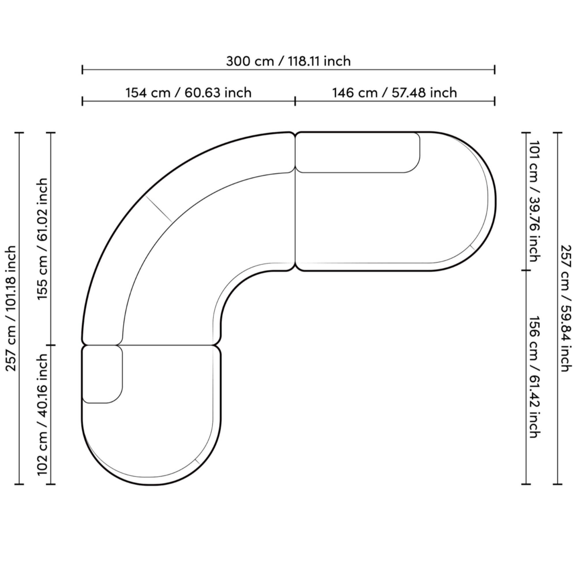 Björn Sectional - Lyssa sand