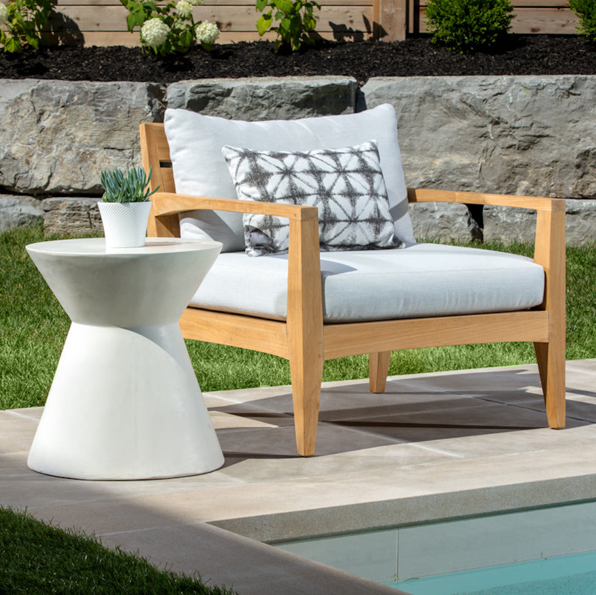 Astley End Table - White