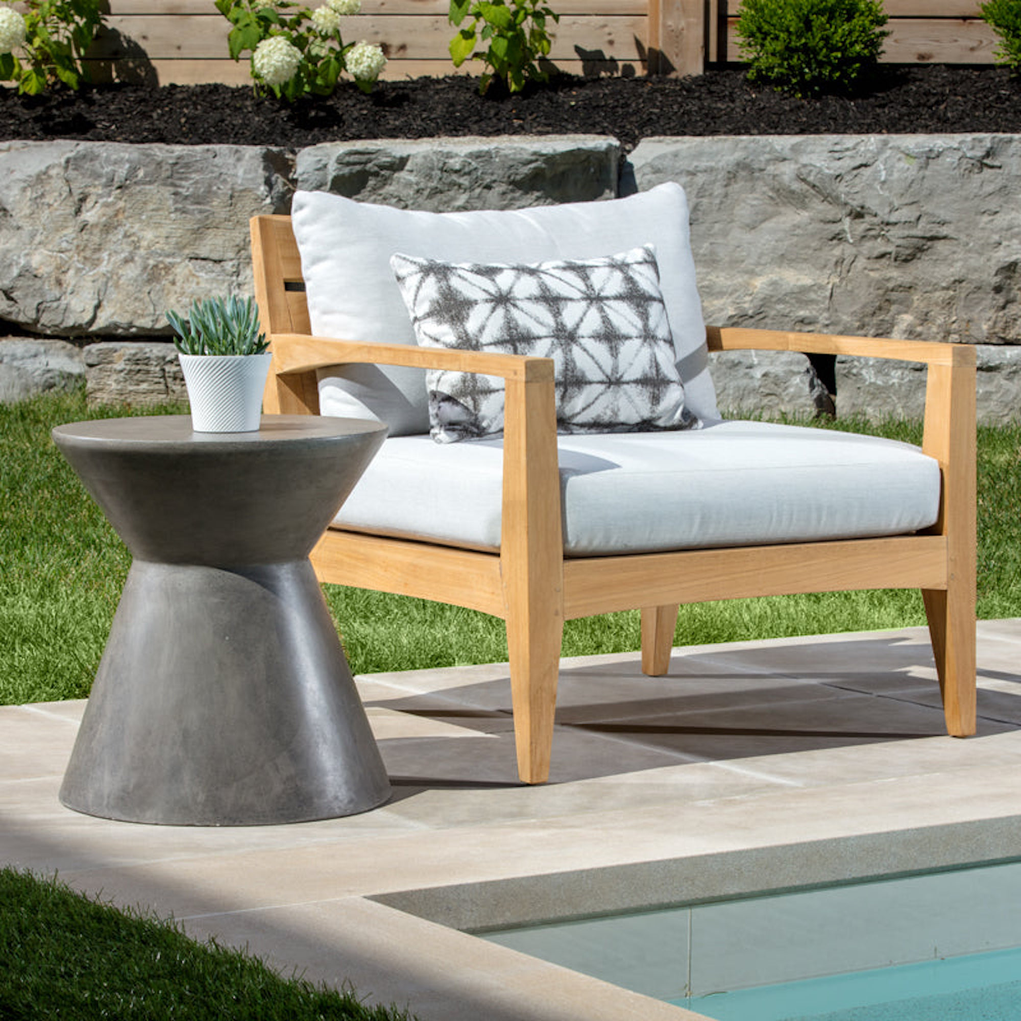 Astley End Table - Grey
