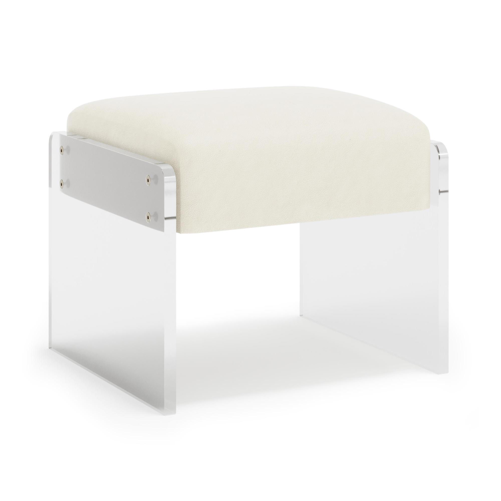 Jasper Leather Ottoman