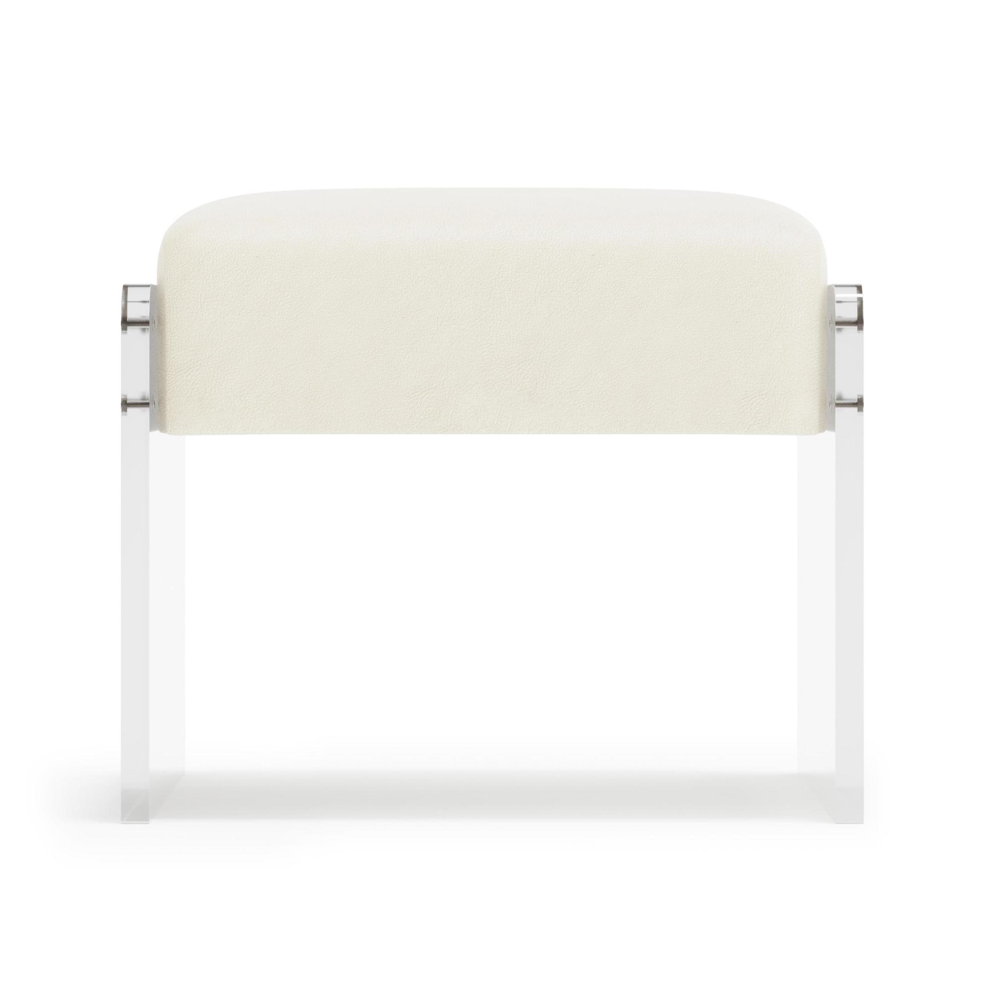 Jasper Leather Ottoman