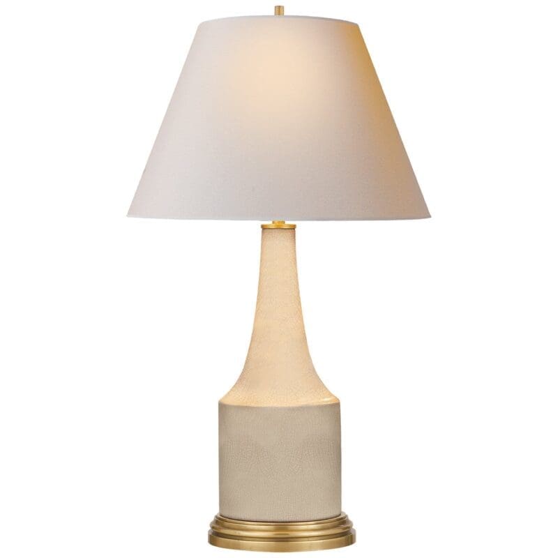 Sawyer Table Lamp in Tea Stain Porcelain with Natural Paper Shade