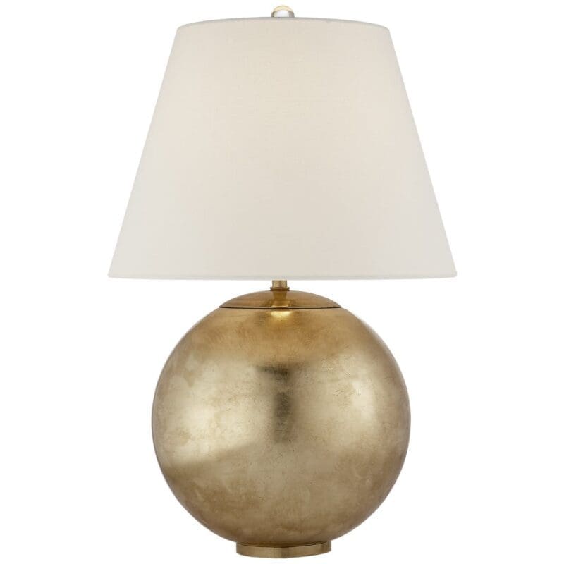Morton Table Lamp in Gild with Linen Shade