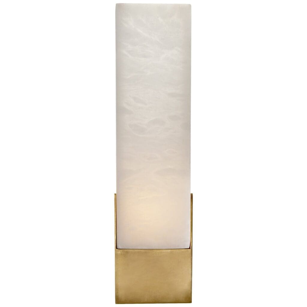Covet Tall Box Bath Sconce in Antique-Burnished Brass
