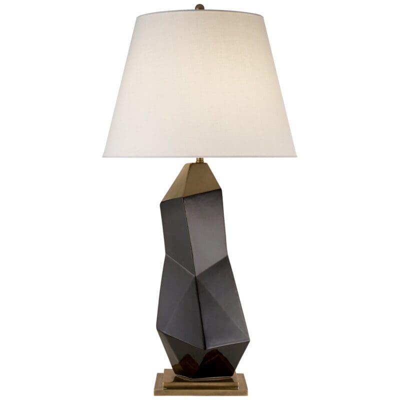 Bayliss Table Lamp in Black with Linen Shade
