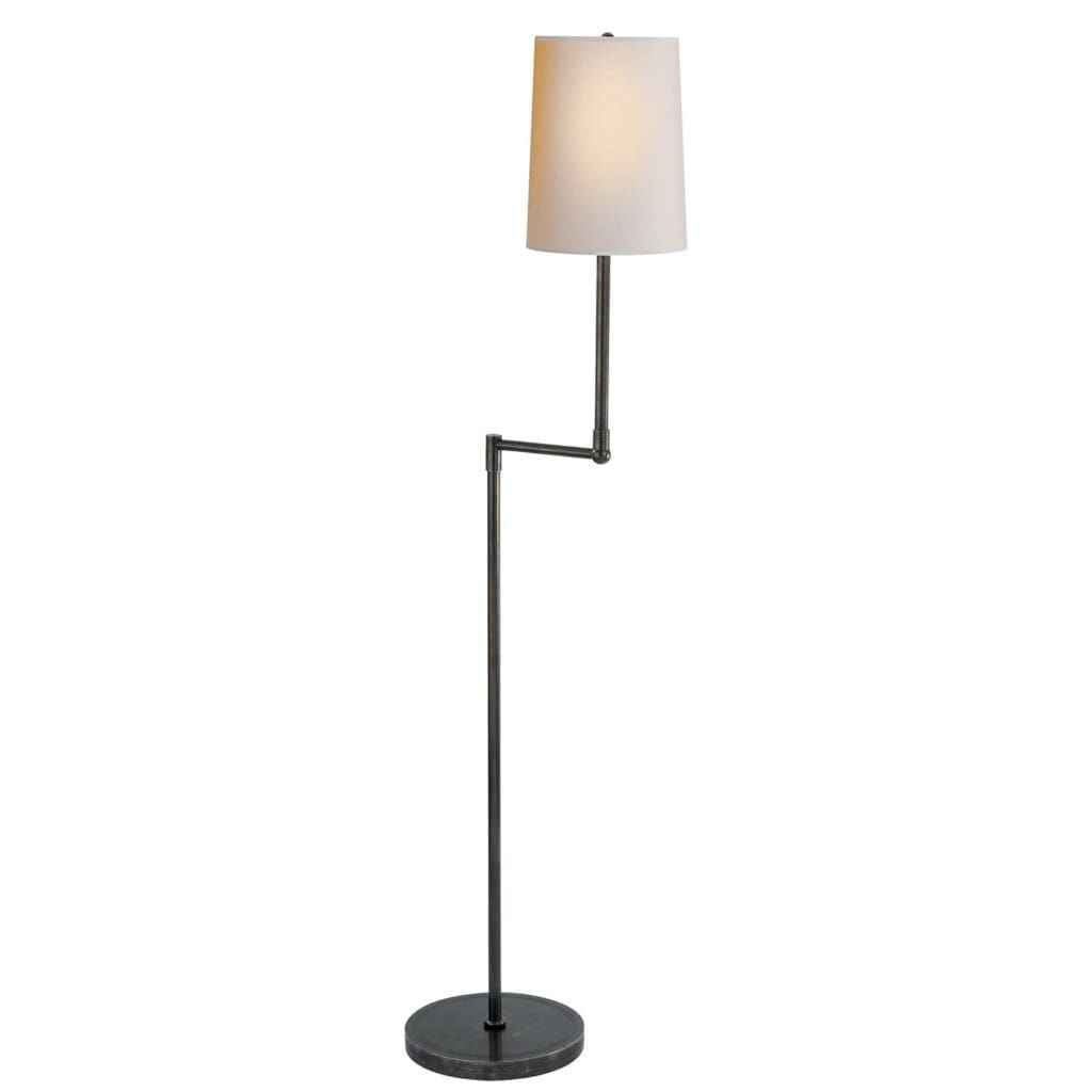 Ziyi Pivoting Floor Lamp in Bronze with Natural Paper Shade