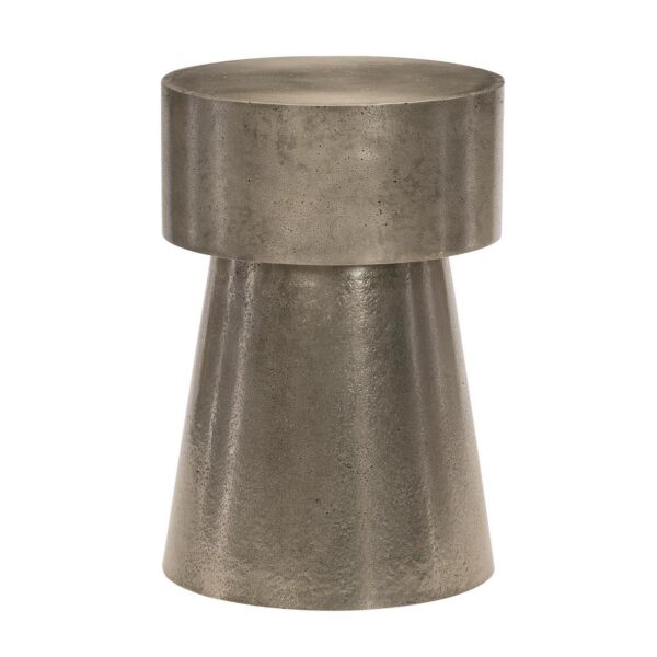 Linea Metal Round Chairside Table - Avenue Design high end furniture in Montreal