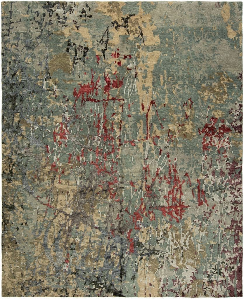 Pearl Grey / Multi rug