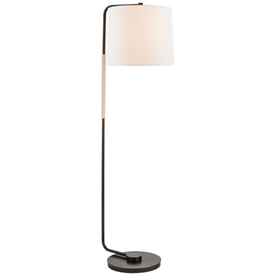 Swing Floor Lamp with Silk Shade