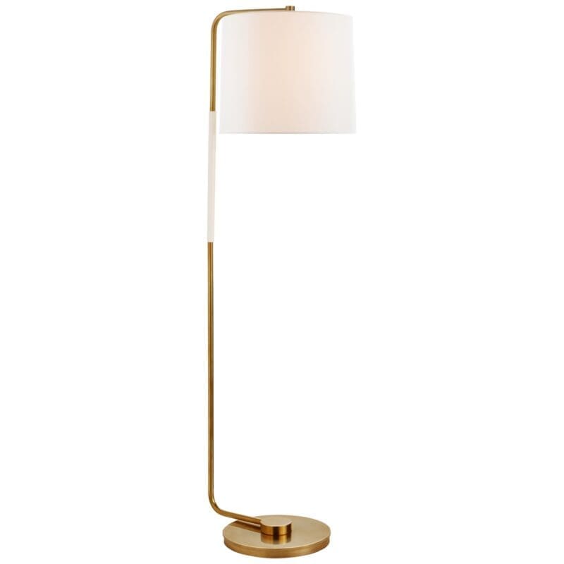 Swing Floor Lamp with Silk Shade