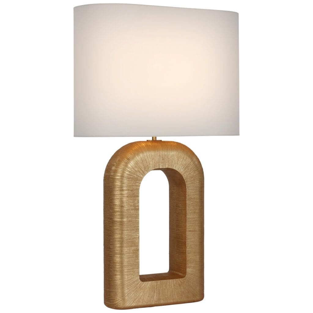 Lampe de table Utopia avec abat-jour en lin - Large