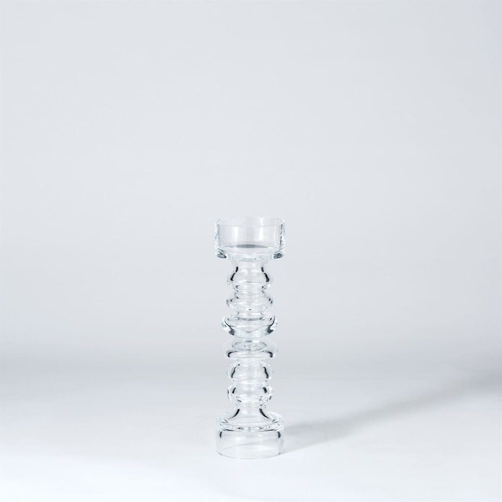 Glass Ribbed Candleholder and Vase - Avenue Design Montreal