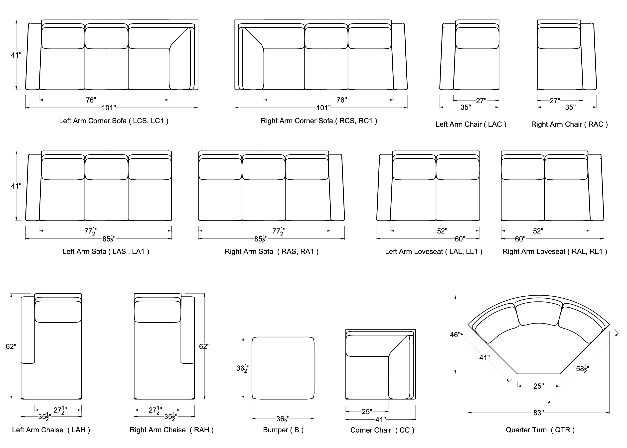 Paxton Sectional Avenue Design high end furniture in Montreal