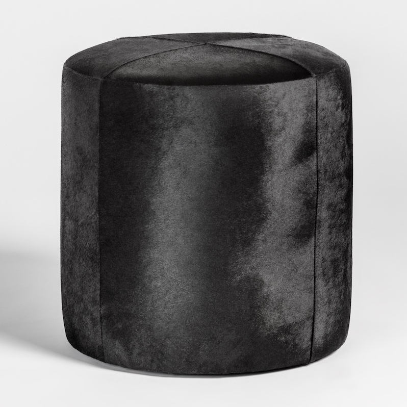 St Francis Small Leather Ottoman - Avenue Design Montreal