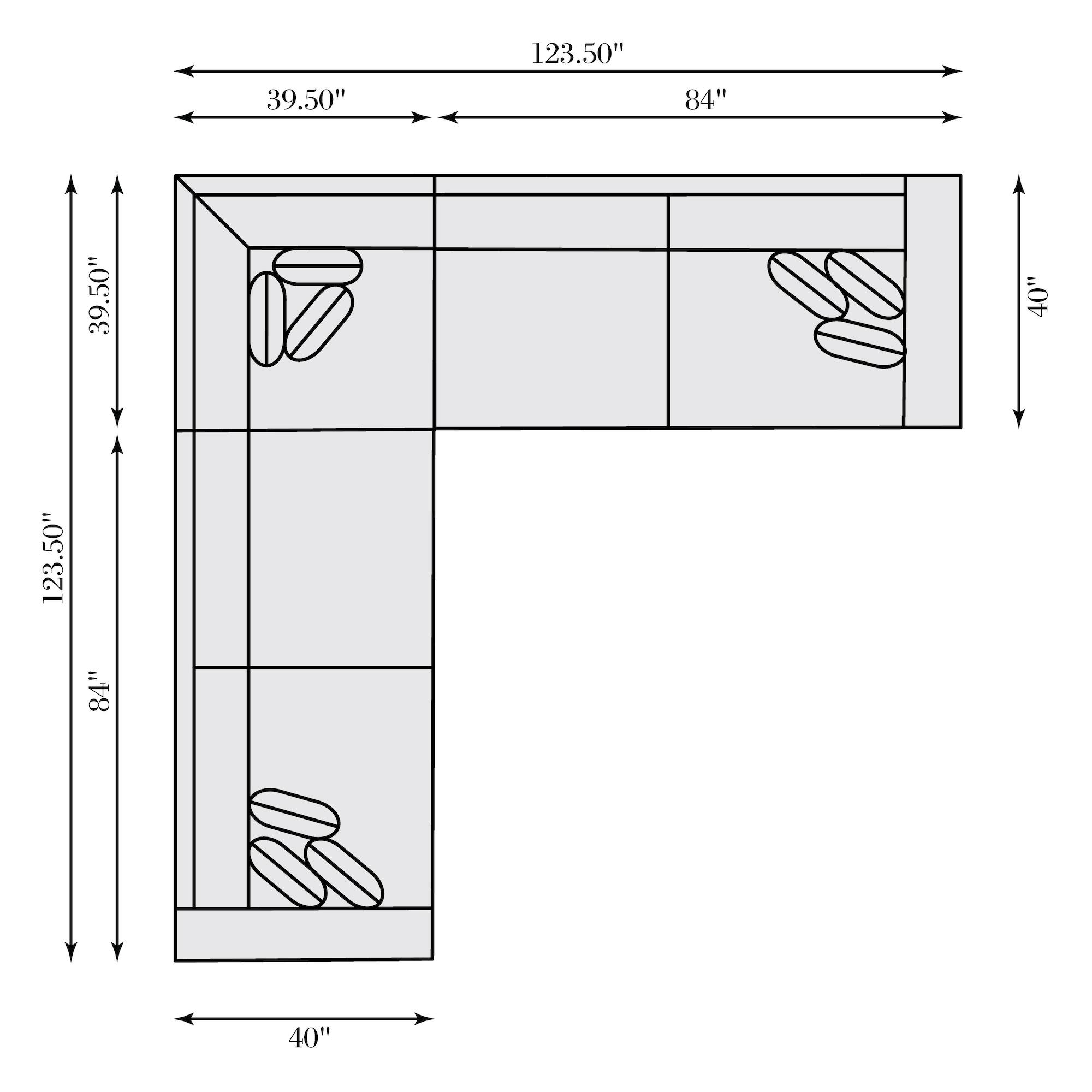 Sectionnel en tissu Bliss – Image 5