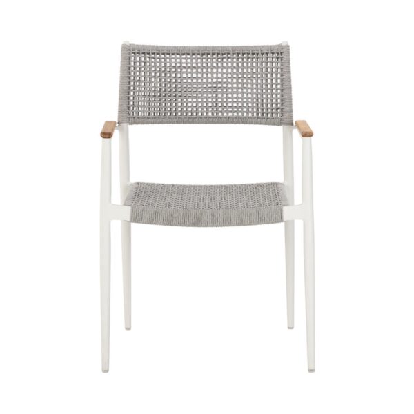 Nava Fauteuil de salle à manger empilable - Blanc