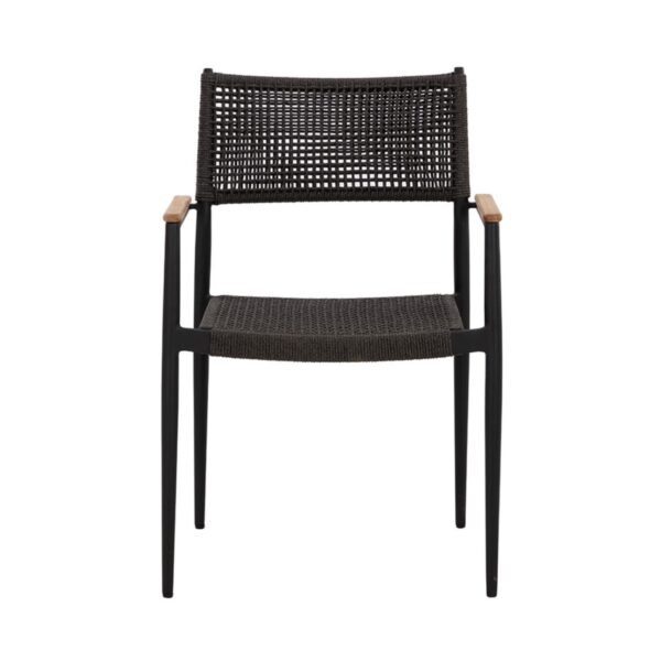 Nava Fauteuil de salle à manger empilable - Noir